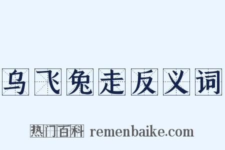 乌飞兔走反义词是什么意思的图片